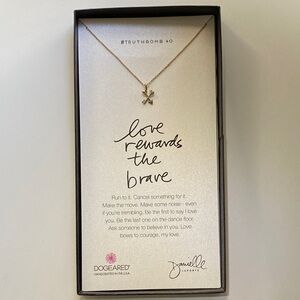 Dogeared x Danielle LaPorte Truthbomb #40 pendant necklace with tattoos